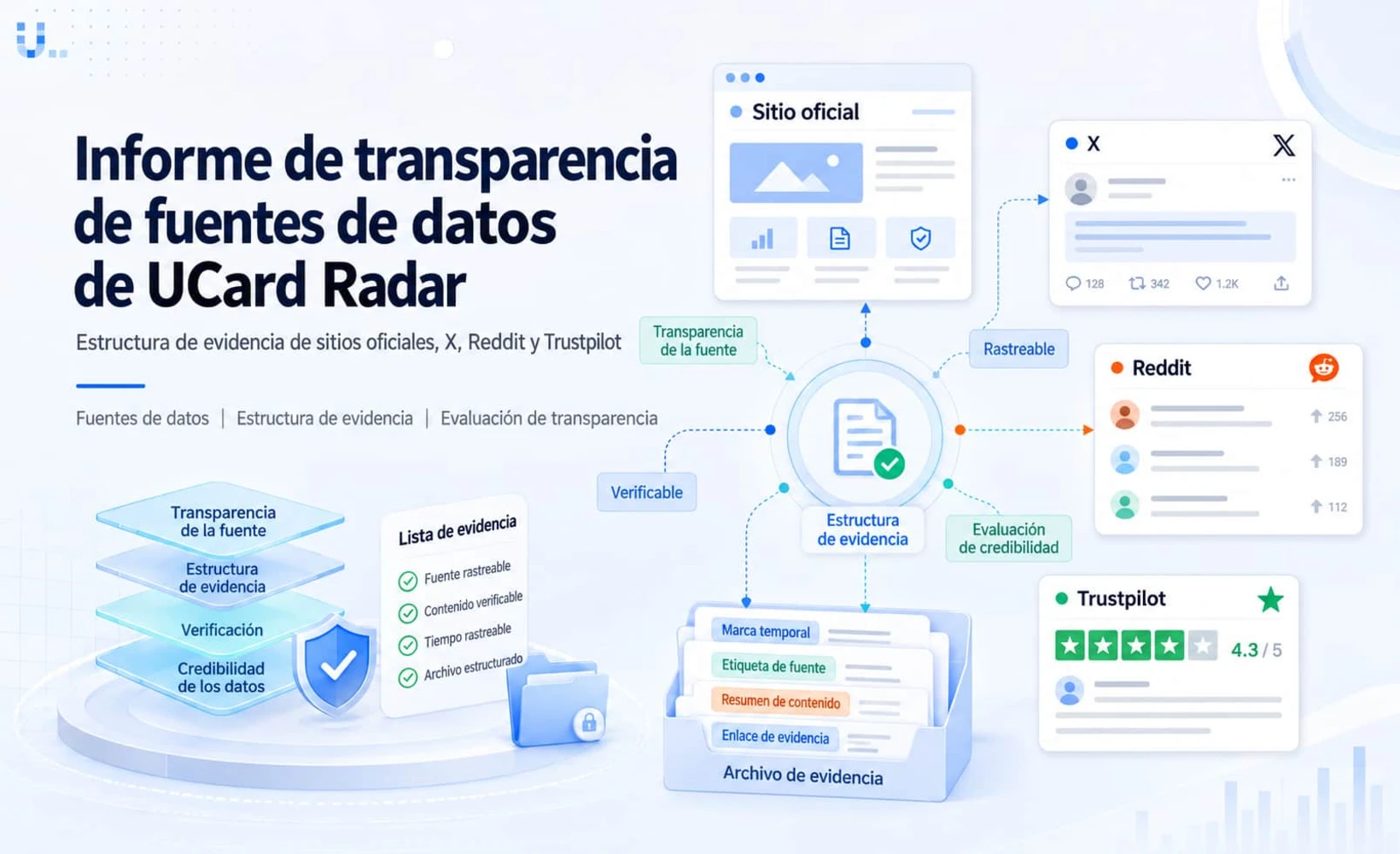 Imagen de portada del Informe de transparencia de fuentes de datos de UCard Radar