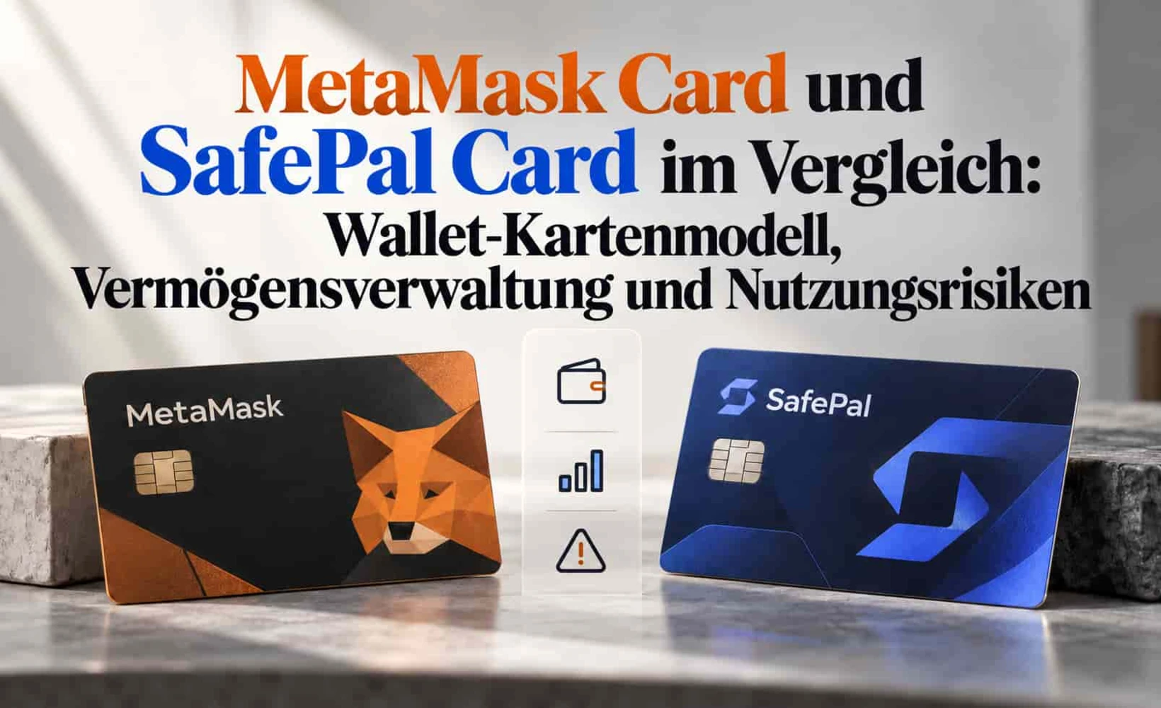 Vergleichsgrafik von MetaMask Card und SafePal Card
