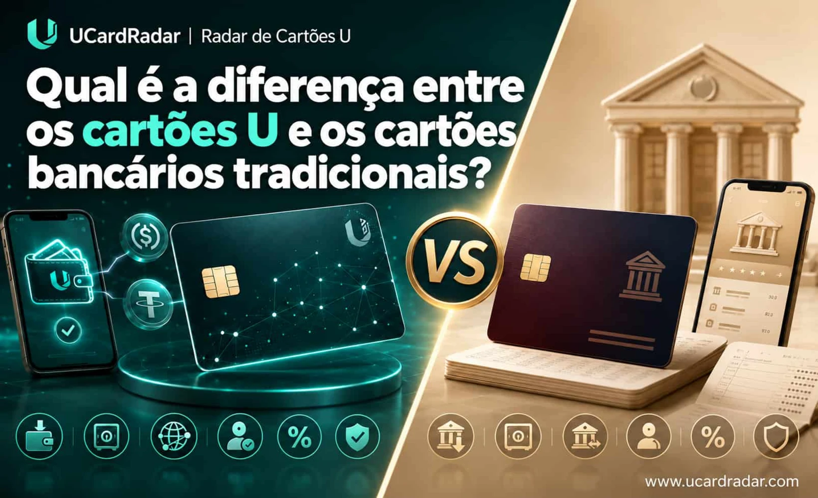 Comparação entre Cartão U e cartão bancário comum