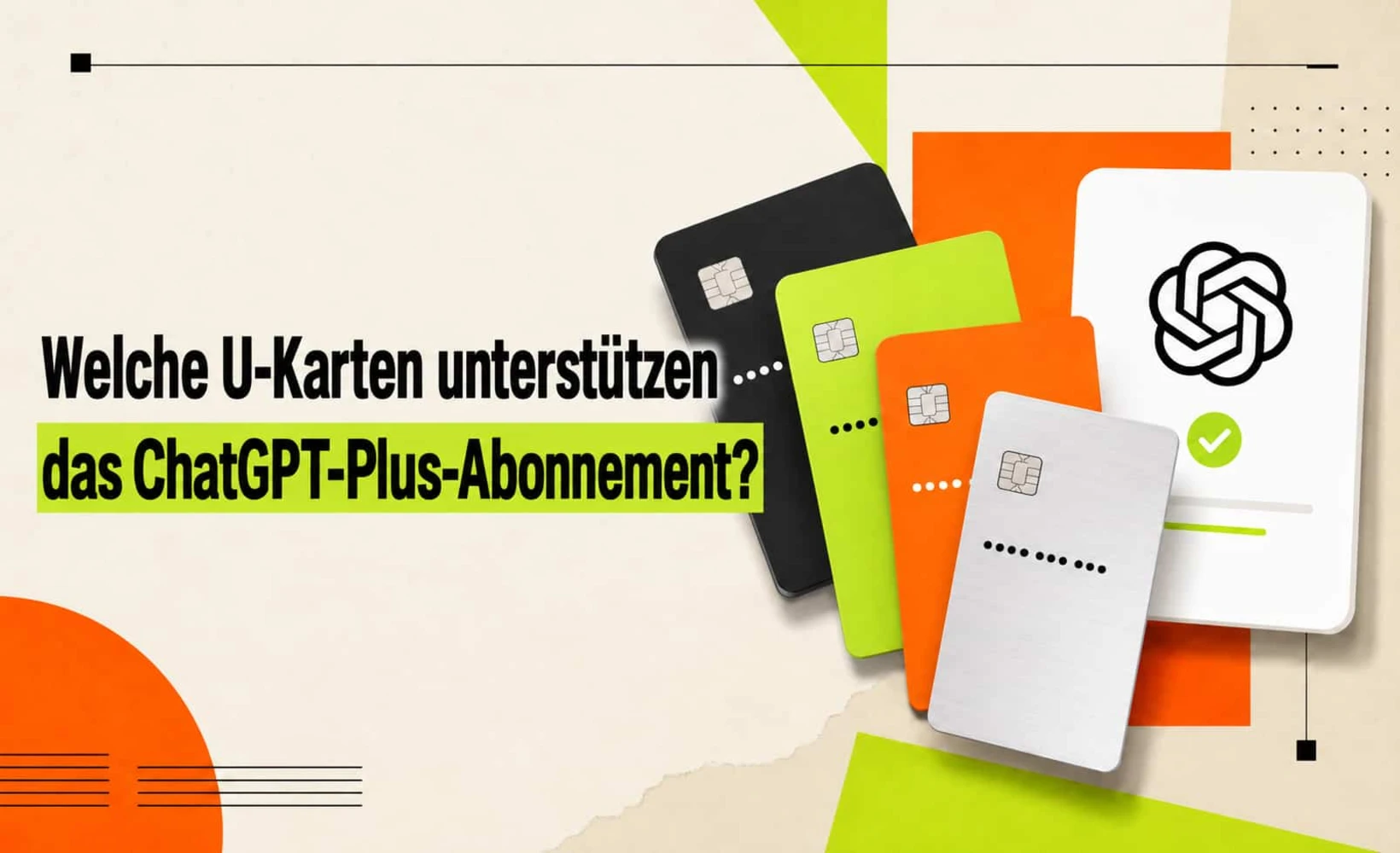 Illustration zur Unterstützung von ChatGPT-Plus-Abonnements durch U-Karten