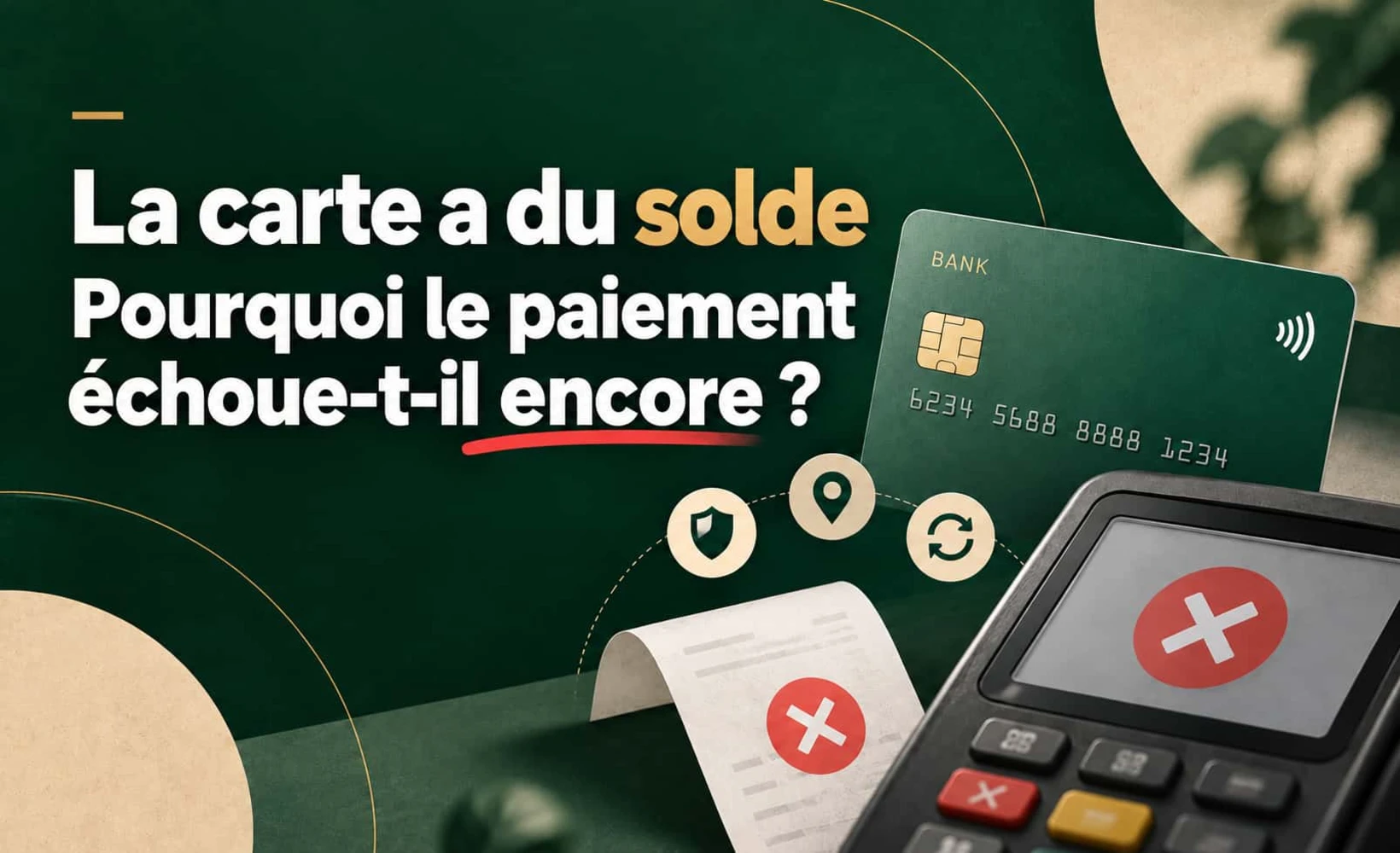 Illustration de diagnostic des échecs de paiement avec une carte U