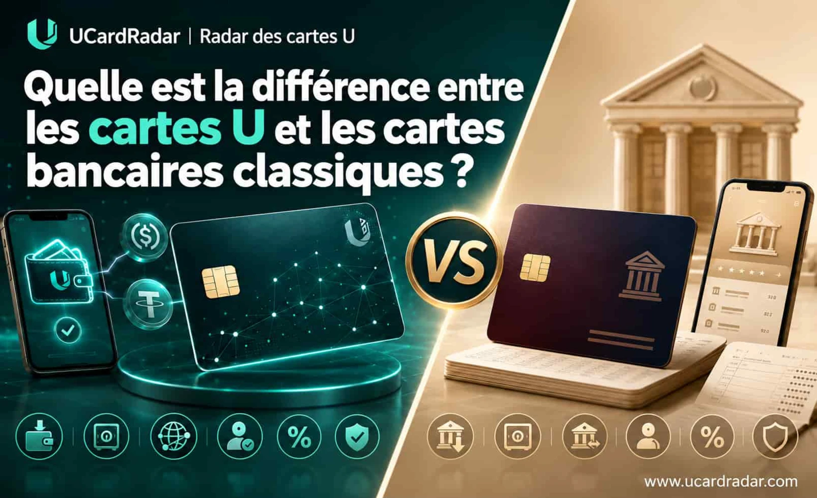 Comparaison entre une carte U et une carte bancaire classique
