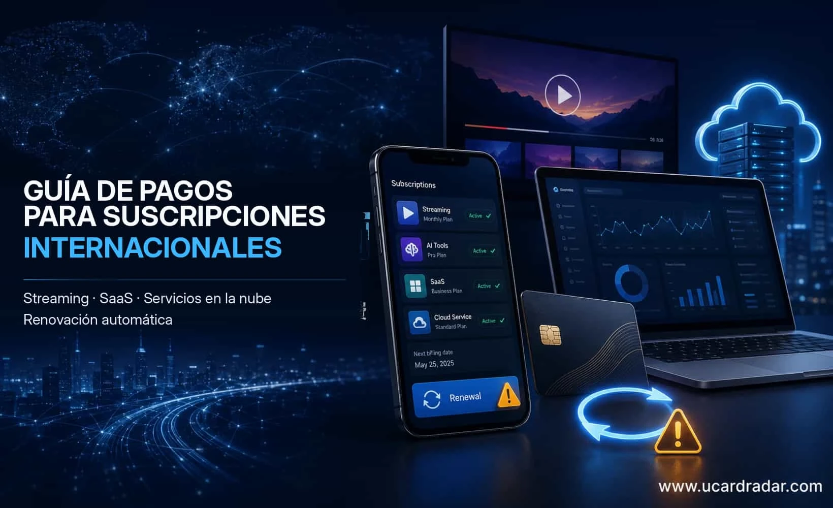 Imagen de portada de la guía para elegir tarjeta para suscripciones internacionales
