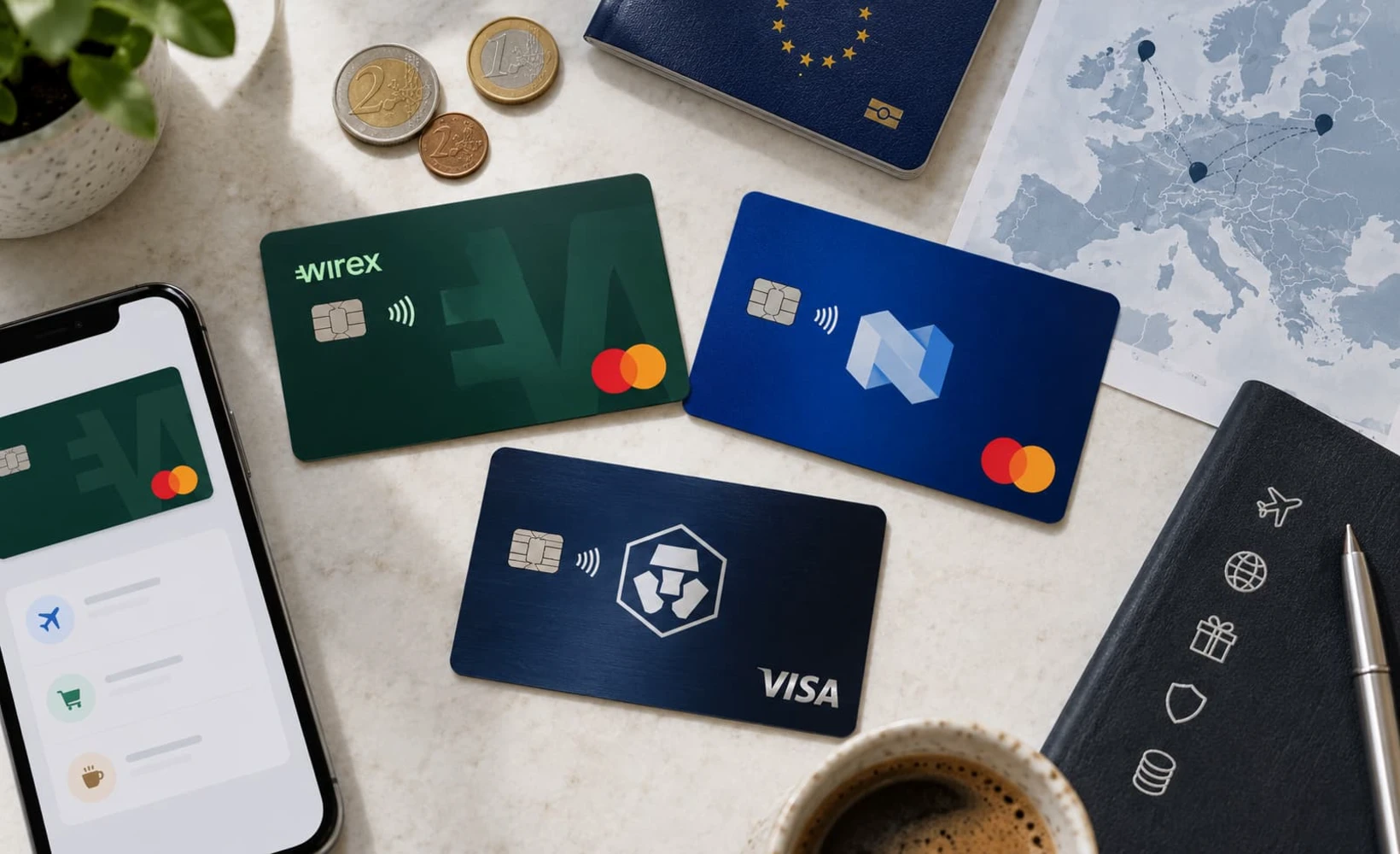 مقارنة بين بطاقات الدفع بالعملات المشفرة Wirex وNexo وCrypto.com Card