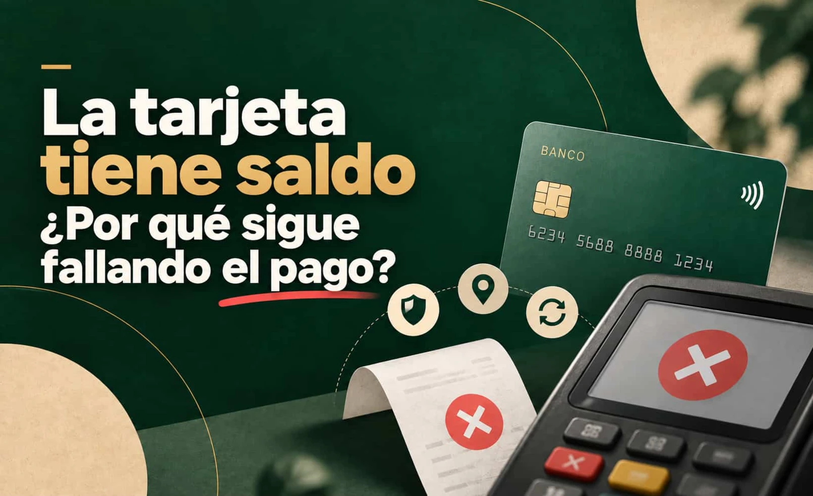 Ilustración de revisión de fallos de pago con tarjeta U