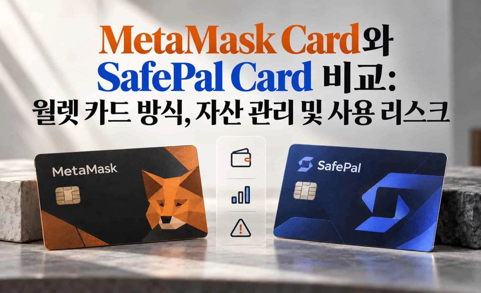 MetaMask Card와 SafePal Card 비교 이미지