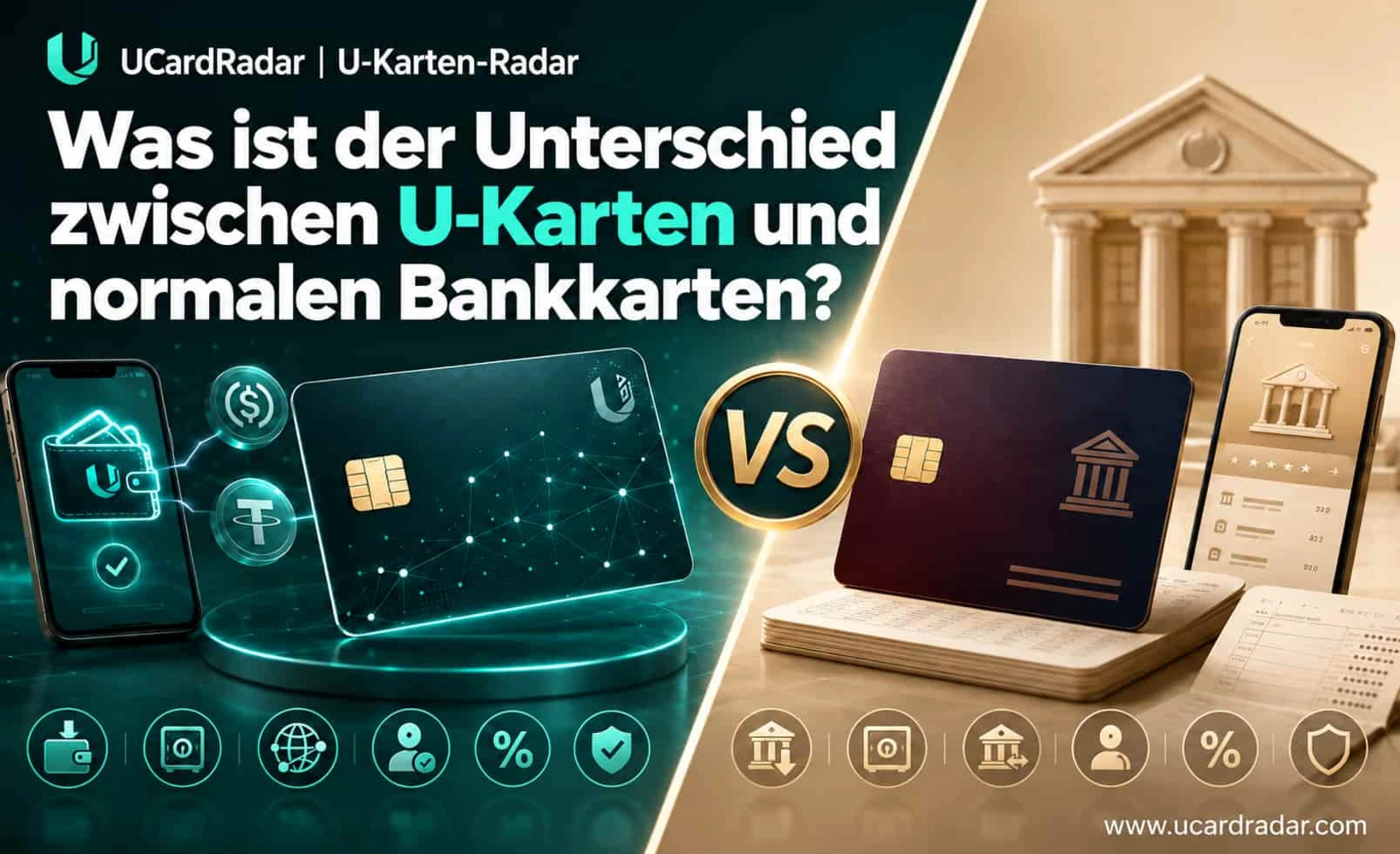 Vergleich zwischen U-Karte und normaler Bankkarte