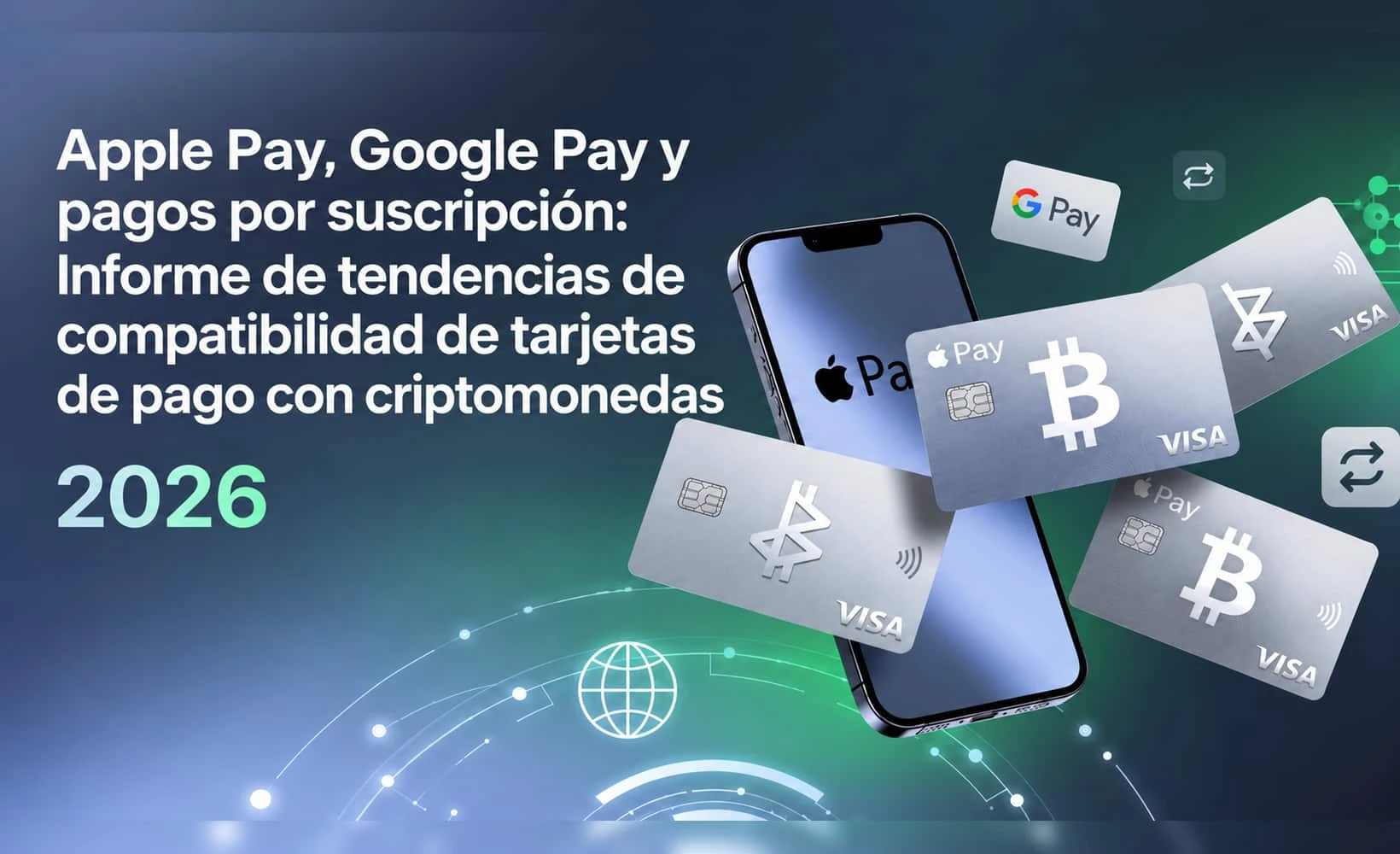 Gráfico de tendencias de compatibilidad de tarjetas cripto con Apple Pay y Google Pay
