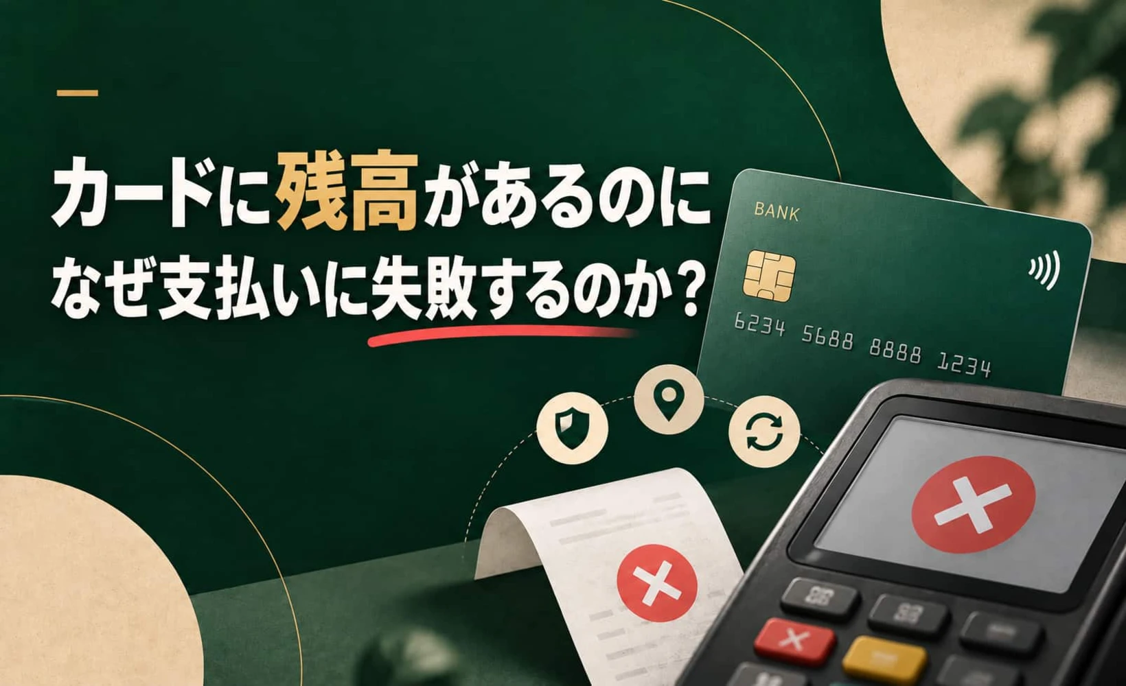 Uカード決済失敗のチェック用イメージ