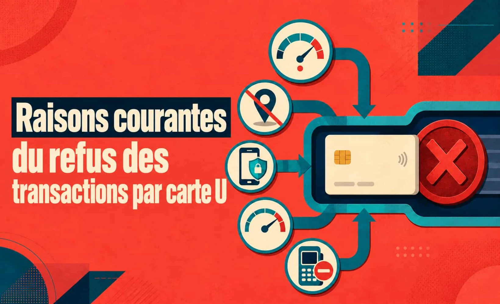 Illustration des raisons courantes du refus d'une transaction avec une carte U