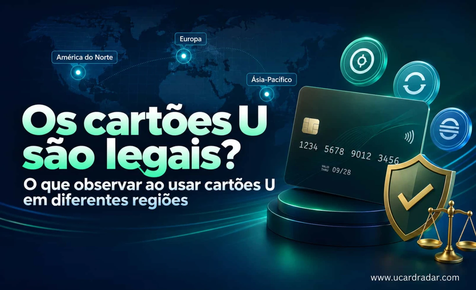 Ilustração das diferenças regionais na legalidade dos cartões U